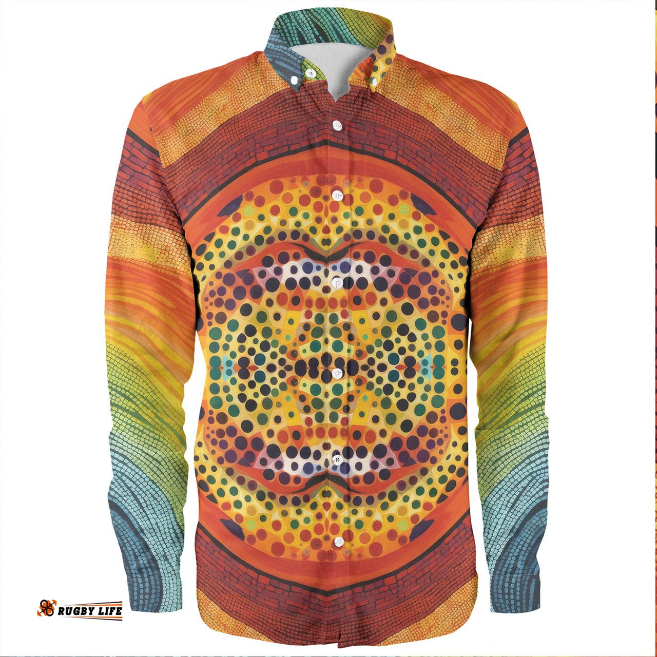 Amazing Aussie Australia Aboriginals Australian Indigenous Aboriginal Art And Dot Painting Techniquess Long Sleeve Shirt