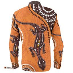 Amazing Aussie Australia Aboriginal Inspired Aboriginal Art With Lizard Long Sleeve Shirt