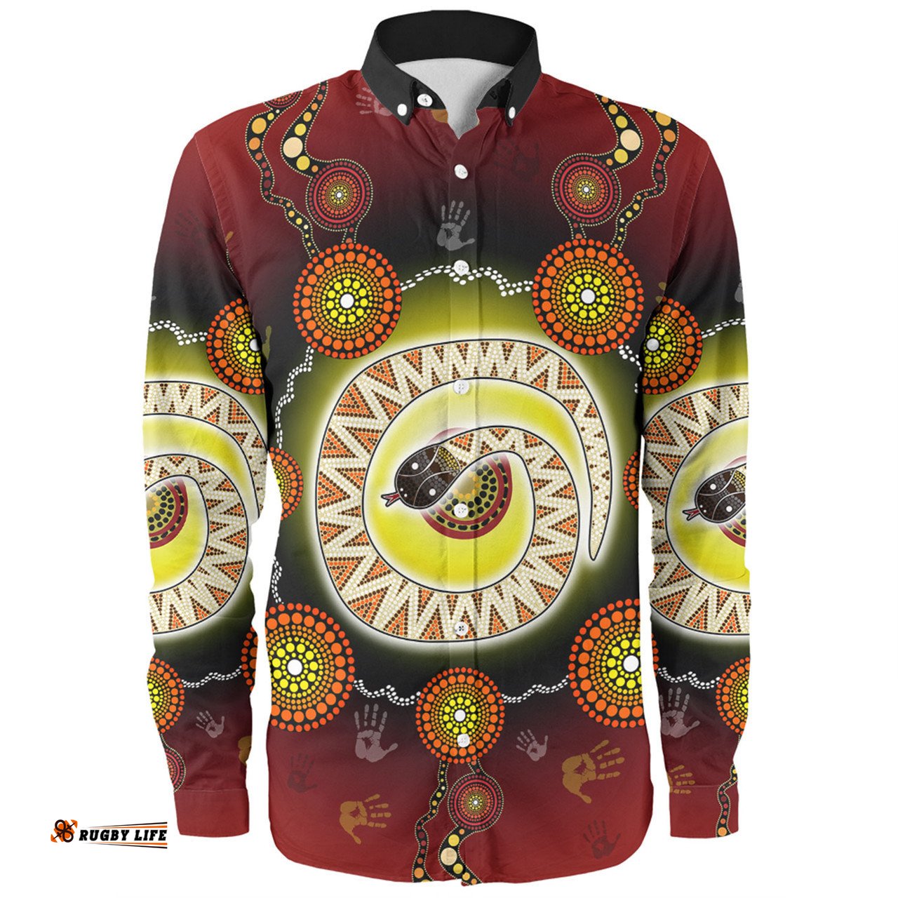 Amazing Aussie Australia Aboriginal Custom The Rainbow Serpent Dreaming Spirit Art Long Sleeve Shirt