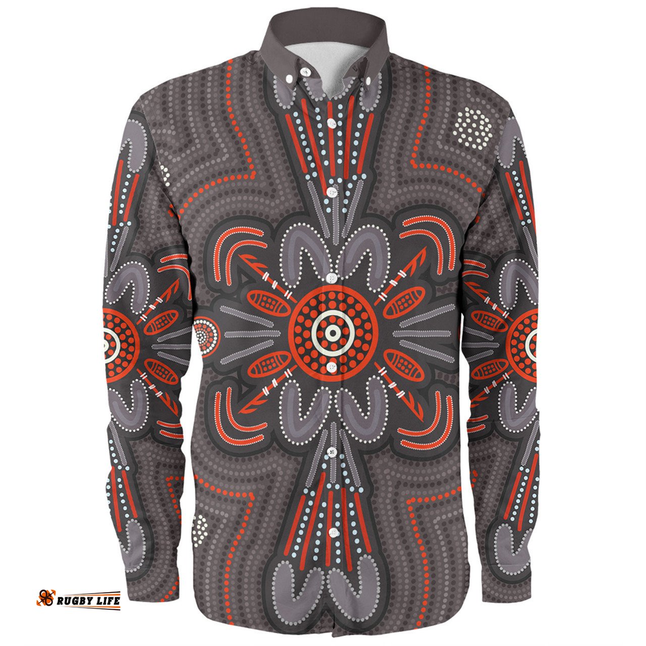 Amazing Aussie Australia Dot Painting Inspired Aboriginal Aboriginal Dot Indigenous Art Inspired Long Sleeve Shirt