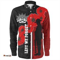 Amazing Aussie Australia Anzac Day Lest We Forget Remebrance Day (Black) Long Sleeve Shirt