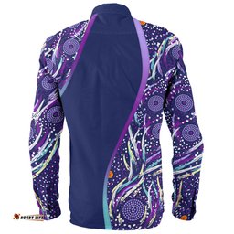 Amazing Aussie Australia Aboriginal Custom Purple Dot Dreamtime Long Sleeve Shirt