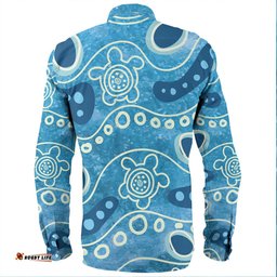 Amazing Aussie Australia Aboriginals River With Aboriginal Dot Art Inspireds Long Sleeve Shirt