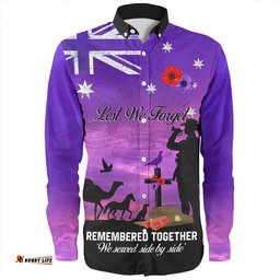 Amazing Aussie Australia Anzac Day Anzac Day We Served Side By Side Long Sleeve Shirt