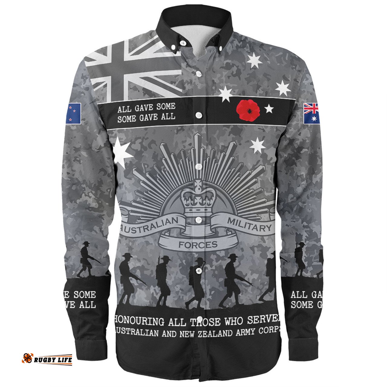 Amazing Aussie Australia Anzac Day Australia and New Zealand Warriors All gave some Some Gave All Black Long Sleeve Shirt