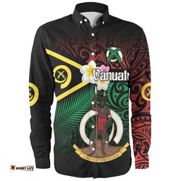 Amazing Aussie Australia South Sea Islanders Vanuatu Special Original Flag In Polynesian Style Long Sleeve Shirt