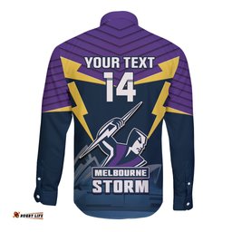 Custom Australia Day Storm Long Sleeve Button Shirt NRL 2024 Sydney Opera House With Map
