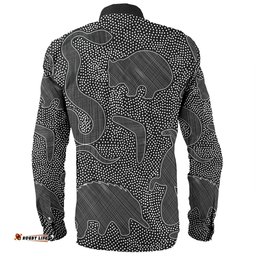 Amazing Aussie Australia Dot Painting Inspired Aboriginal Aboriginal Dot Grey Art With Animals Long Sleeve Shirt