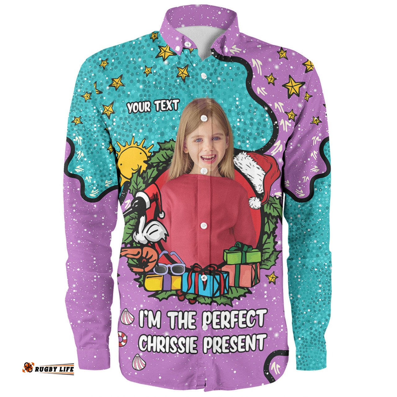 Amazing Aussie Australia Christmas Custom I'm the Perfect Present Purple Long Sleeve Shirt