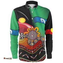 Amazing Aussie Australia Aboriginal Custom The Rainbow Serpent Dreamtime Give Shape To The Earth Long Sleeve Shirt
