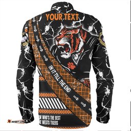 Wests Tigers Long Sleeve Button Shirt - Theme Song For Rugby With Sporty Style