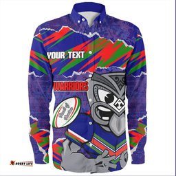 New Zealand Warriors Sport Long Sleeve Button Shirt - Theme Song