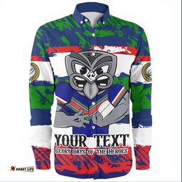 New Zealand Warriors Sport Long Sleeve Button Shirt - Theme Song Inspired