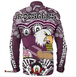 Manly Warringah Sea Eagles Long Sleeve Button Shirt - Aboriginal Inspired For Our Elders NAIDOC Week 2023