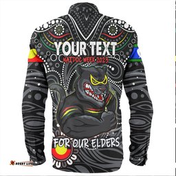 Penrith Panthers Naidoc Week Long Sleeve Button Shirt - Aboriginal For Our Elder NAIDOC Week 2023