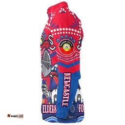 Newcastle Knights Naidoc Week Custom Long Sleeve Button Shirt - For Our Elders Home Jersey Shirt