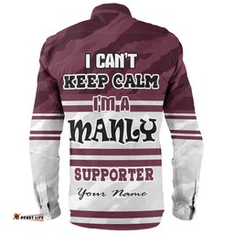 Manly Warringah Sea Eagles Long Sleeve Button Shirt - Manly Warringah Sea Eagles Supporter Long Sleeve Button Shirt