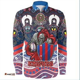 Newcastle Knights Naidoc Week Long Sleeve Button Shirt - NAIDOC Week 2023 Indigenous For Our Elders
