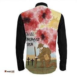 Anzac We Will Remember Them Long Sleeve Button Shirt