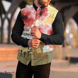 Anzac We Will Remember Them Long Sleeve Button Shirt