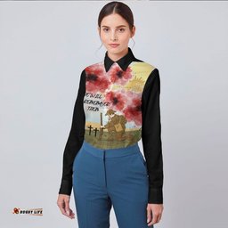 Anzac We Will Remember Them Long Sleeve Button Shirt