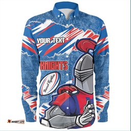 Newcastle Knights Sport Long Sleeve Button Shirt - Theme Song