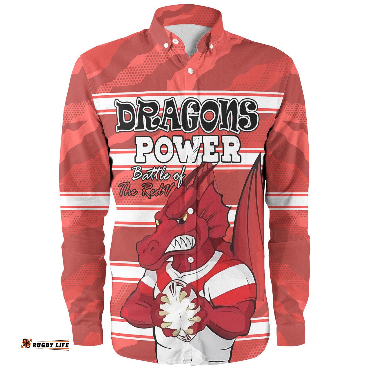 St. George Illawarra Dragons Custom Long Sleeve Button Shirt - I Hate Being This Awesome But St. George Illawarra Dragons Long Sleeve Button Shirt