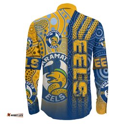 Parramatta Eels Sporty Style Long Sleeve Button Shirt