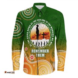 Anzac New Zealand Maori - Australia Indigenous Long Sleeve Button Shirt