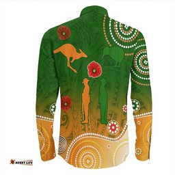 Anzac New Zealand Maori - Australia Indigenous Long Sleeve Button Shirt