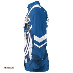 Canterbury-Bankstown Bulldogs Custom Long Sleeve Button Shirt - I Hate Being This Awesome But Bulldogs Long Sleeve Button Shirt