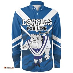 Canterbury-Bankstown Bulldogs Custom Long Sleeve Button Shirt - I Hate Being This Awesome But Bulldogs Long Sleeve Button Shirt