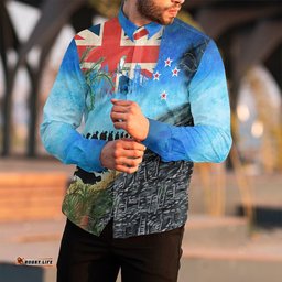 New Zealand Anzac Day Lest We Forget Long Sleeve Button Shirt