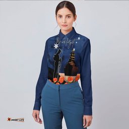 Anzac Day Navy Blue Long Sleeve Button Shirt