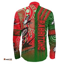 South Sydney Rabbtiohs Sporty Style Long Sleeve Button Shirt