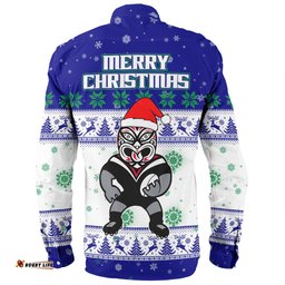 New Zealand Warriors Christmas Custom Long Sleeve Button Shirt - Special Ugly Christmas Long Sleeve Button Shirt