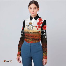Anzac Day Australian Air Force Long Sleeve Button Shirt