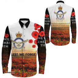 Anzac Day Australian Air Force Long Sleeve Button Shirt
