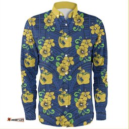 Parramatta Eels Custom Long Sleeve Button Shirt - Parramatta Eels With Maori Patterns Long Sleeve Button Shirt