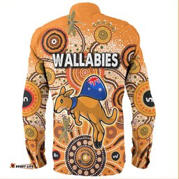 Australia Aboriginal Custom Long Sleeve Button Shirts - Dragonfly Flies Into Beehive And Snake Circle Long Sleeve Button Shirts