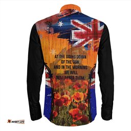 Anzac Day World War II Commemoration 39 - 45 Long Sleeve Button Shirt