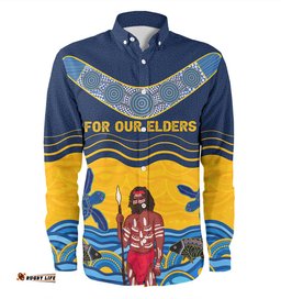 Parramatta Eels Naidoc Week Long Sleeve Button Shirt - NAIDOC WEEK 2023 Indigenous Inspired For Our Elders Theme