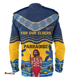 Parramatta Eels Naidoc Week Long Sleeve Button Shirt - NAIDOC WEEK 2023 Indigenous Inspired For Our Elders Theme