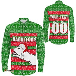 Custom South Sydney Rabbitohs Aboriginal Tattoo Long Sleeve Button Shirt