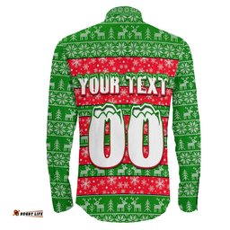 Custom South Sydney Rabbitohs Aboriginal Tattoo Long Sleeve Button Shirt