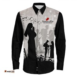 Anzac Day Sisters of War The Unsung Heroes Long Sleeve Button Shirt