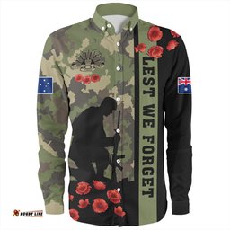 Amazing Aussie Australia Lest We Forget Military Camouflage Simple Style Long Sleeve Shirt