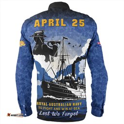 Amazing Aussie Australia Anzac Day Royal Australian Navy Camouflage Style Long Sleeve Shirt