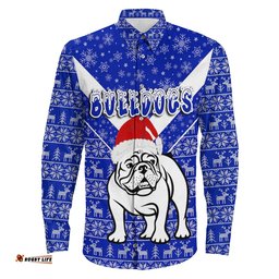 Canterbury-Bankstown Bulldogs Christmas Long Sleeve Button Shirt