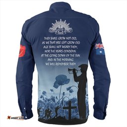 Amazing Aussie Australia Anzac Day Lest We Forget Blue Long Sleeve Shirt